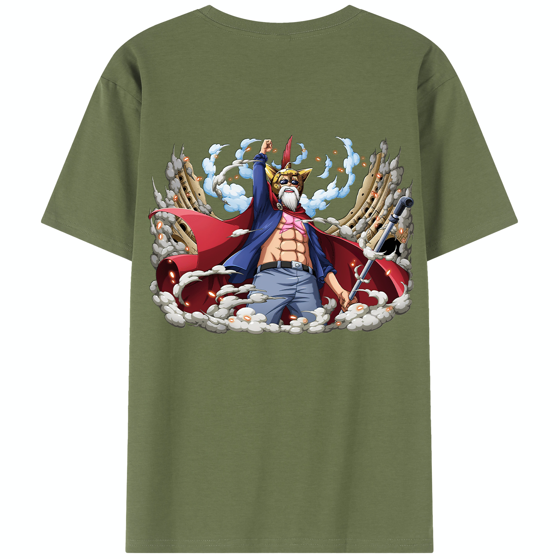 ワンピース モンキー・D・ルフィ ONE PIECE Monkey D. Luffy 綿100％半袖Tシャツ（背面プリント）